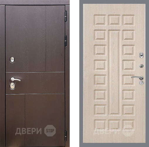 Входная металлическая Дверь Стоп УРБАН ФЛ-183 Беленый дуб в Бронницах