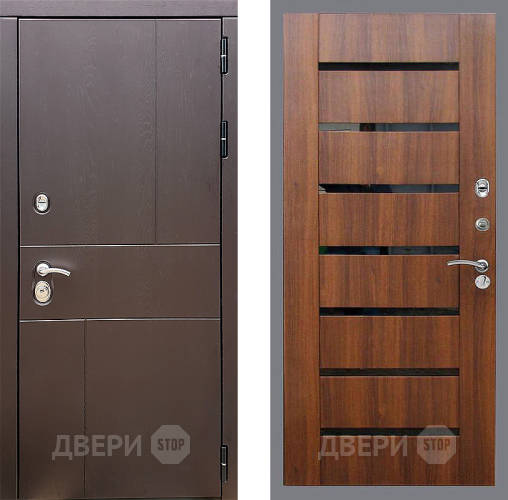 Входная металлическая Дверь Стоп УРБАН СБ-14 Орех бренди в Бронницах