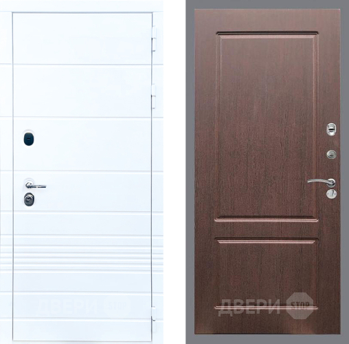 Входная металлическая Дверь Стоп ТРЕНДО ФЛ-117 Орех премиум в Бронницах