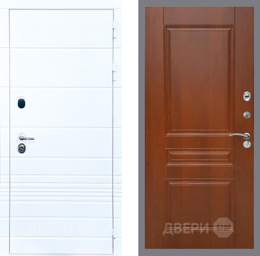 Входная металлическая Дверь Стоп ТРЕНДО ФЛ-243 Итальянский орех в Бронницах