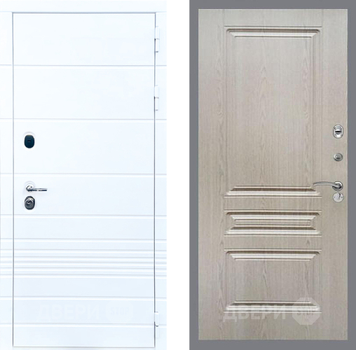 Входная металлическая Дверь Стоп ТРЕНДО ФЛ-243 Беленый дуб в Бронницах