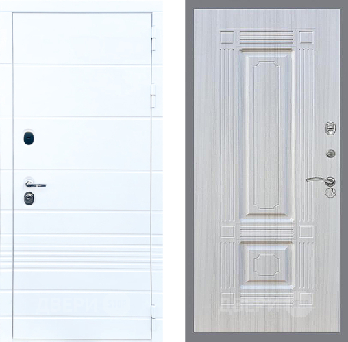 Входная металлическая Дверь Стоп ТРЕНДО ФЛ-2 Сандал белый в Бронницах