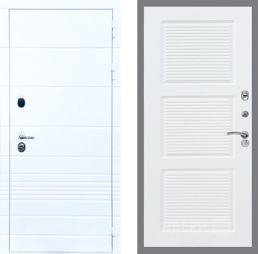 Дверь Стоп ТРЕНДО ФЛ-1 Силк Сноу в Бронницах