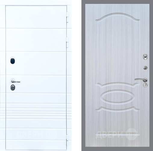 Входная металлическая Дверь Стоп ТРЕНДО ФЛ-128 Сандал белый в Бронницах