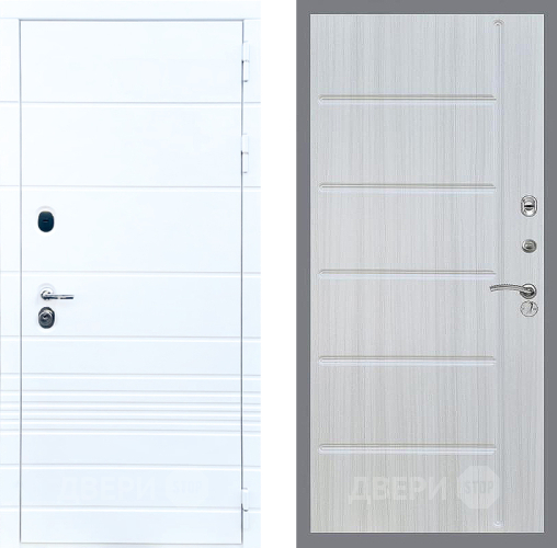 Входная металлическая Дверь Стоп ТРЕНДО ФЛ-102 Сандал белый в Бронницах