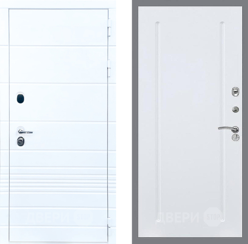 Входная металлическая Дверь Стоп ТРЕНДО ФЛ-68 Силк Сноу в Бронницах