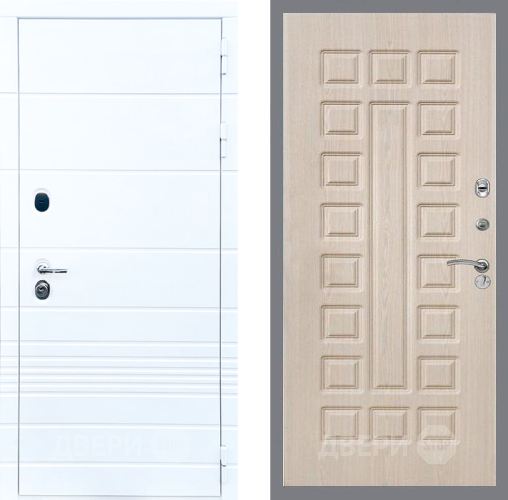 Входная металлическая Дверь Стоп ТРЕНДО ФЛ-183 Беленый дуб в Бронницах