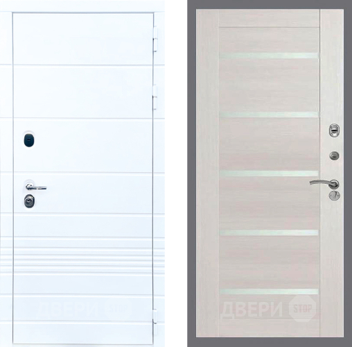 Входная металлическая Дверь Стоп ТРЕНДО СБ-14 Лиственница беж в Бронницах