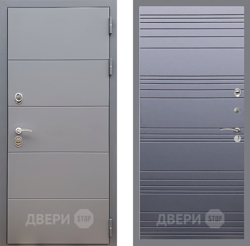 Входная металлическая Дверь Стоп АРТ ГРАФИТ Лайн Силк титан в Бронницах