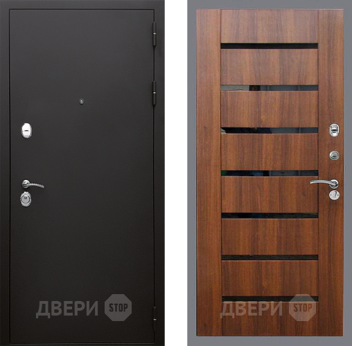 Входная металлическая Дверь Стоп КЛАССИК Шагрень СБ-14 Орех бренди в Бронницах