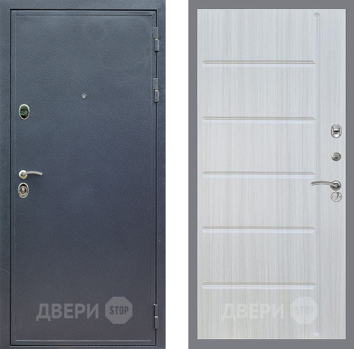 Входная металлическая Дверь Стоп СИЛЬВЕР ФЛ-102 Сандал белый в Бронницах