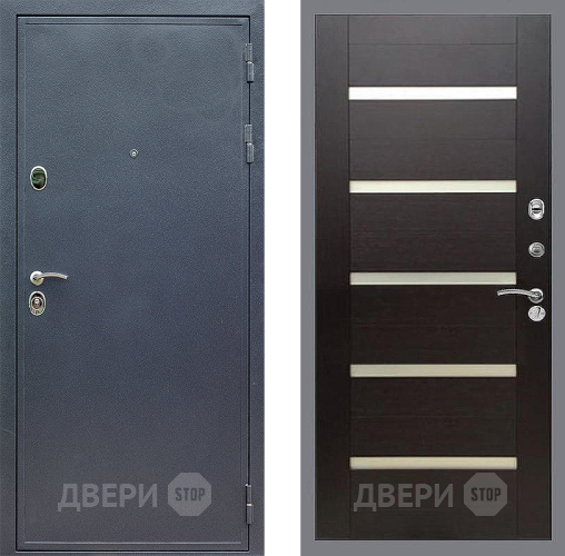 Входная металлическая Дверь Стоп СИЛЬВЕР СБ-14 венге поперечный в Бронницах