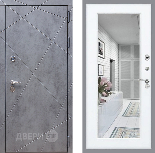 Входная металлическая Дверь Стоп Лучи Зеркало Силк Сноу в Бронницах