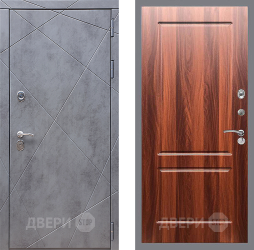 Входная металлическая Дверь Стоп Лучи ФЛ-117 Итальянский орех в Бронницах