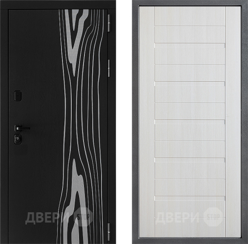 Входная металлическая Дверь Дверной континент ДК-12 ФЛ-70 Лиственница белая в Бронницах