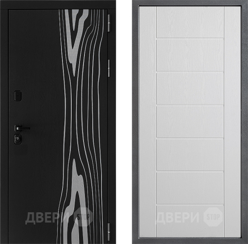 Входная металлическая Дверь Дверной континент ДК-12 ФЛ-Лайн Белое дерево в Бронницах