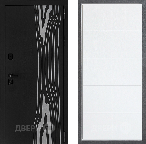 Входная металлическая Дверь Дверной континент ДК-12 ФЛ-Кватро Белое дерево в Бронницах