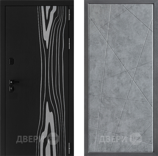 Входная металлическая Дверь Дверной континент ДК-12 ФЛ-655 Бетон серый в Бронницах