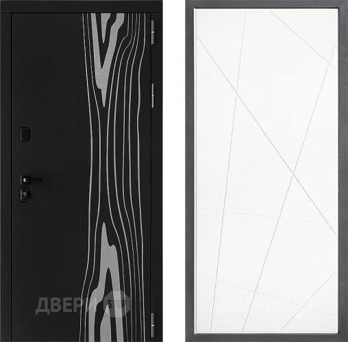 Входная металлическая Дверь Дверной континент ДК-12 ФЛ-655 Белый софт в Бронницах