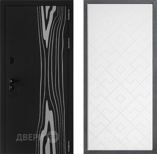 Входная металлическая Дверь Дверной континент ДК-12 ФЛ-Тиффани Белый софт в Бронницах