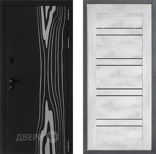 Входная металлическая Дверь Дверной континент ДК-12 ФЛ-49 Бетон снежный в Бронницах