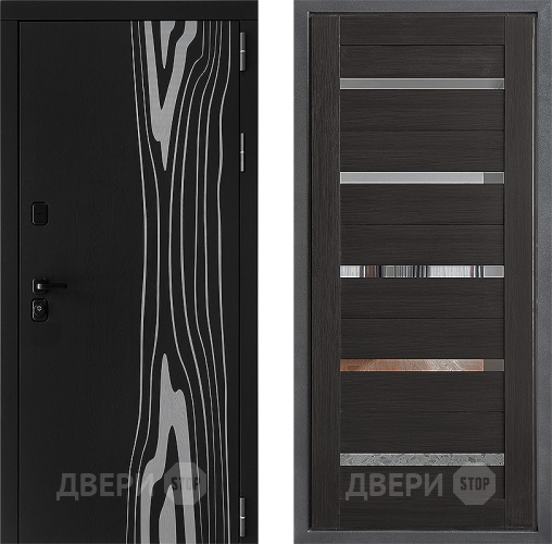 Входная металлическая Дверь Дверной континент ДК-12 ФЛ-47 Венге в Бронницах