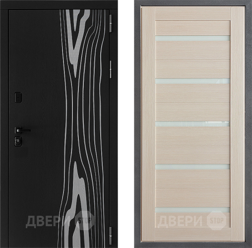 Входная металлическая Дверь Дверной континент ДК-12 ФЛ-47 Лиственница белая в Бронницах