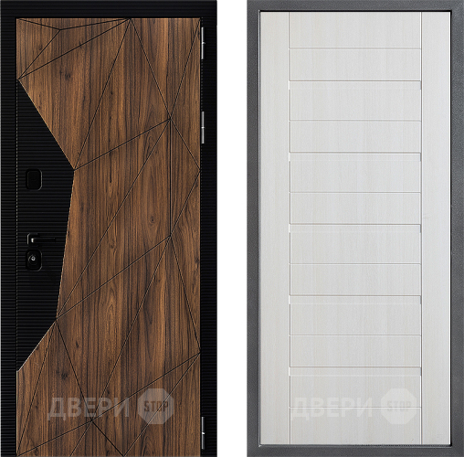 Входная металлическая Дверь Дверной континент ДК-11 ФЛ-70 Лиственница белая в Бронницах