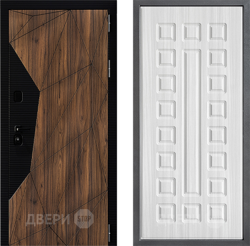 Входная металлическая Дверь Дверной континент ДК-11 ФЛ-183 Сандал белый в Бронницах