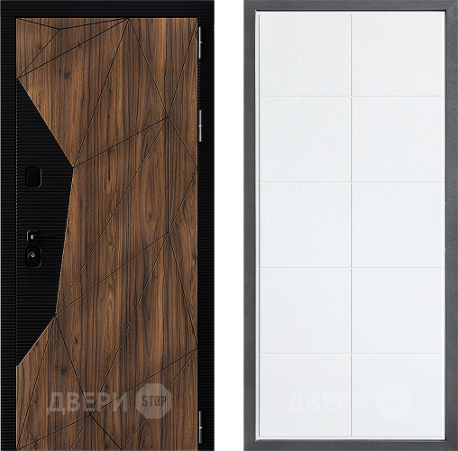 Входная металлическая Дверь Дверной континент ДК-11 ФЛ-Кватро Белое дерево в Бронницах