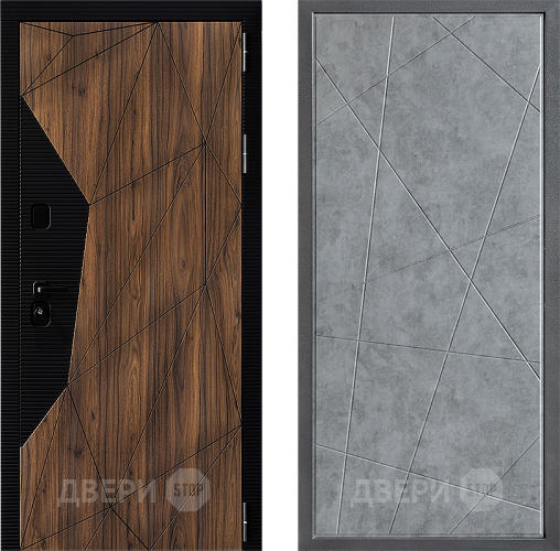 Входная металлическая Дверь Дверной континент ДК-11 ФЛ-655 Бетон серый в Бронницах