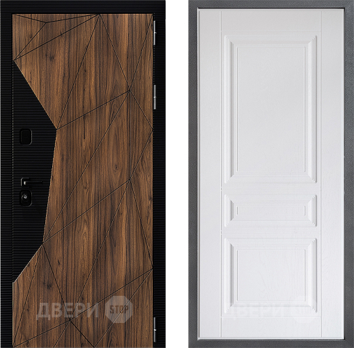 Входная металлическая Дверь Дверной континент ДК-11 ФЛ-243 Альберо Браш серебро в Бронницах