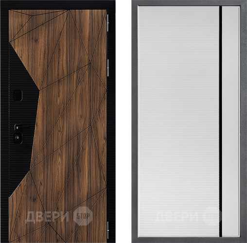 Дверь Дверной континент ДК-11 ФЛ-757 Черное Стекло Софт милк в Бронницах