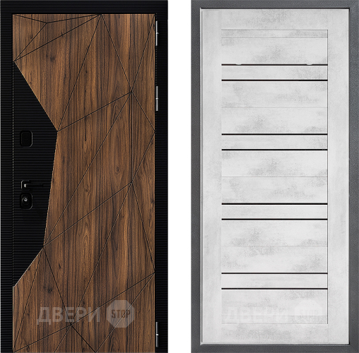 Входная металлическая Дверь Дверной континент ДК-11 ФЛ-49 Бетон снежный в Бронницах