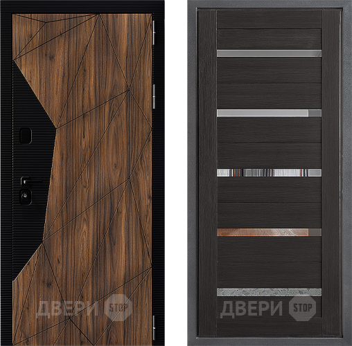 Входная металлическая Дверь Дверной континент ДК-11 ФЛ-47 Венге в Бронницах