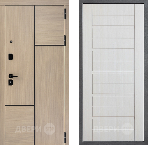 Входная металлическая Дверь Дверной континент ДК-14 ФЛ-70 Лиственница белая в Бронницах