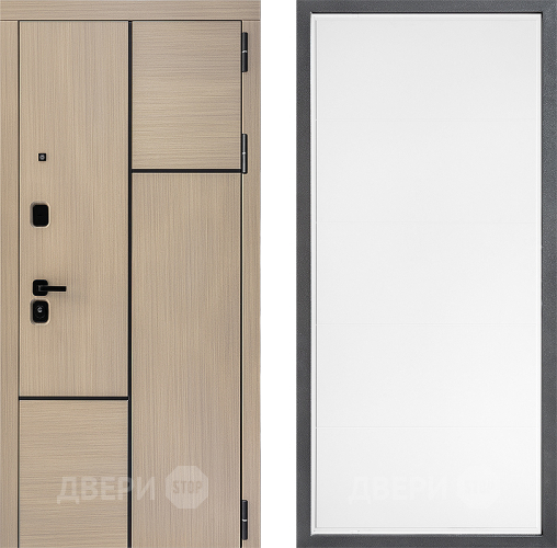 Входная металлическая Дверь Дверной континент ДК-14 ФЛ-649 Белый софт в Бронницах