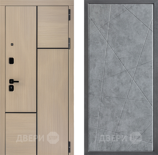 Входная металлическая Дверь Дверной континент ДК-14 ФЛ-655 Бетон серый в Бронницах