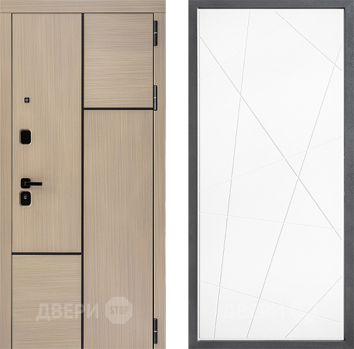 Входная металлическая Дверь Дверной континент ДК-14 ФЛ-655 Белый софт в Бронницах