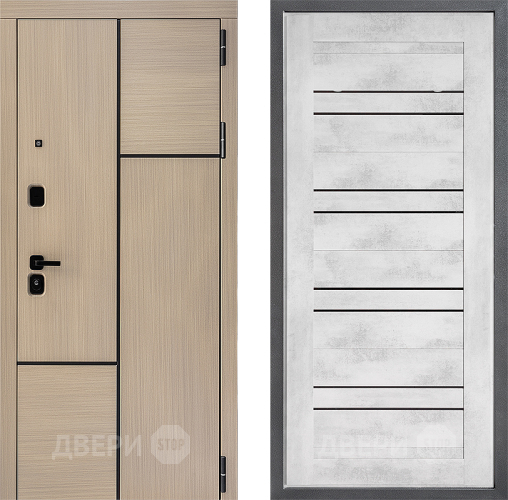 Входная металлическая Дверь Дверной континент ДК-14 ФЛ-49 Бетон снежный в Бронницах