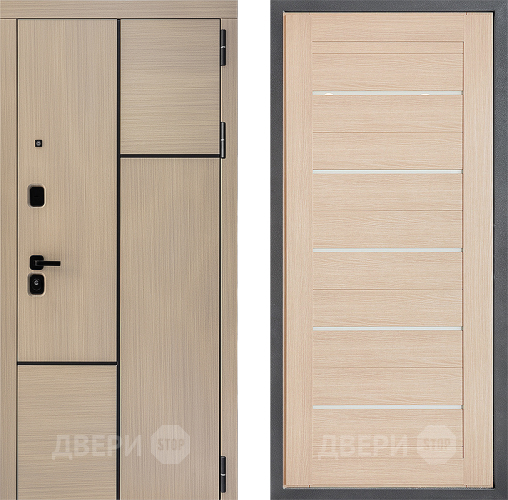 Входная металлическая Дверь Дверной континент ДК-14 ФЛ-46 Капучино в Бронницах