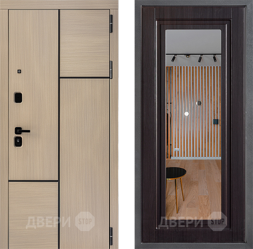 Входная металлическая Дверь Дверной континент ДК-14 ФЛЗ Зеркало Венге в Бронницах