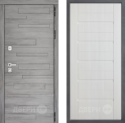 Входная металлическая Дверь Дверной континент ДК-10 ФЛ-70 Лиственница белая в Бронницах