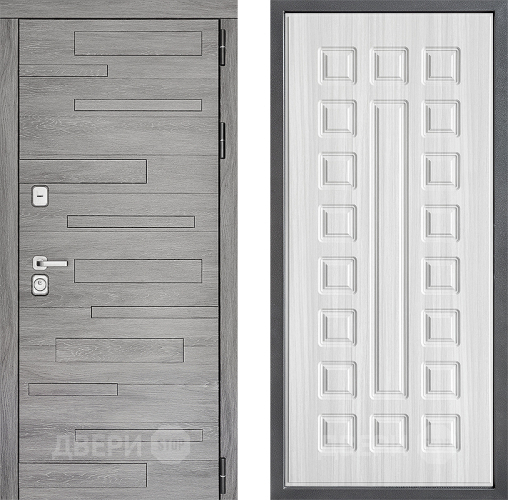 Входная металлическая Дверь Дверной континент ДК-10 ФЛ-183 Сандал белый в Бронницах