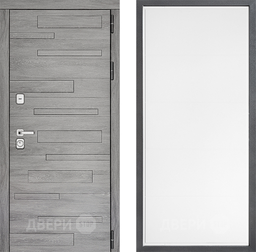 Входная металлическая Дверь Дверной континент ДК-10 ФЛ-649 Белый софт в Бронницах