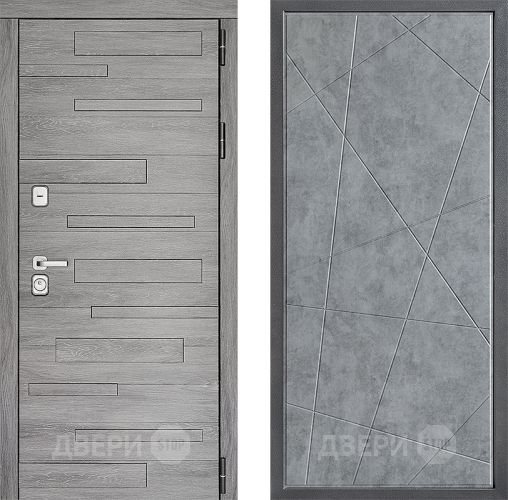 Входная металлическая Дверь Дверной континент ДК-10 ФЛ-655 Бетон серый в Бронницах