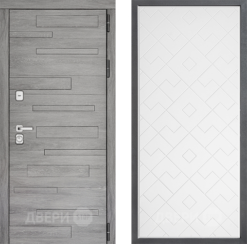 Входная металлическая Дверь Дверной континент ДК-10 ФЛ-Тиффани Белый софт в Бронницах