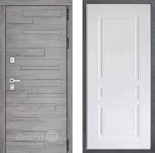 Входная металлическая Дверь Дверной континент ДК-10 ФЛ-243 Альберо Браш серебро в Бронницах