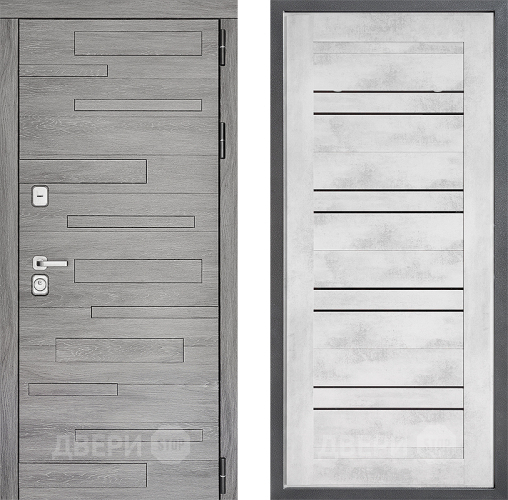 Входная металлическая Дверь Дверной континент ДК-10 ФЛ-49 Бетон снежный в Бронницах