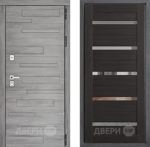 Входная металлическая Дверь Дверной континент ДК-10 ФЛ-47 Венге в Бронницах